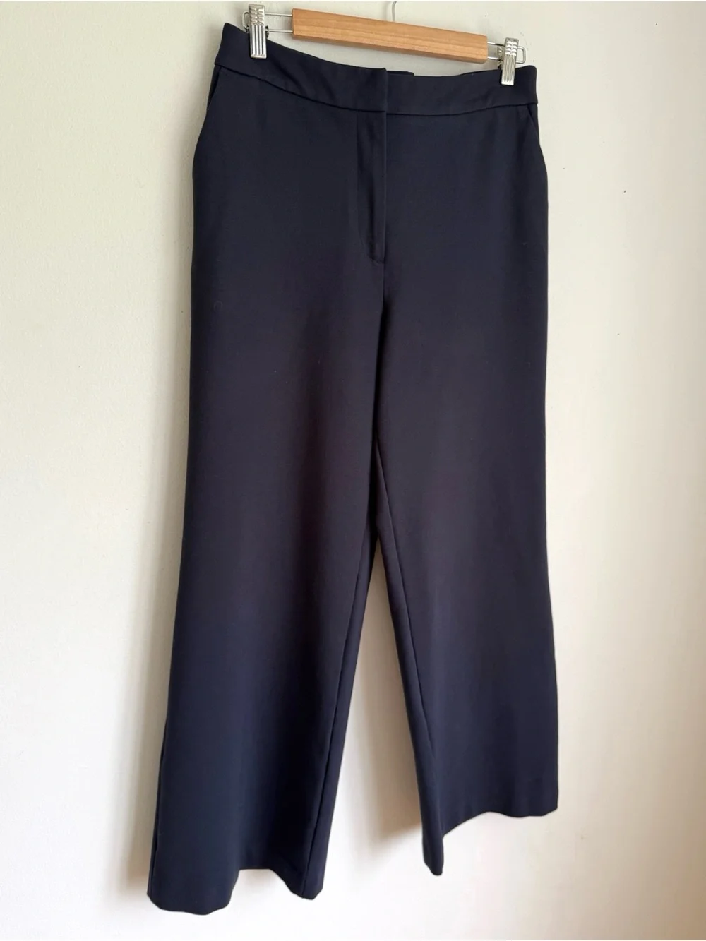 Quince Ultra-Stretch Ponte Trouser Pants in Navy Blue